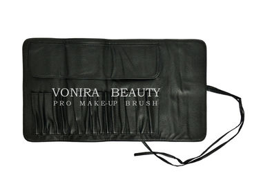 Professional Makeup Brush Rolling Case Pouch Holder Cosmetic Bag Case with Belt Strap for Travel &amp; Home Use