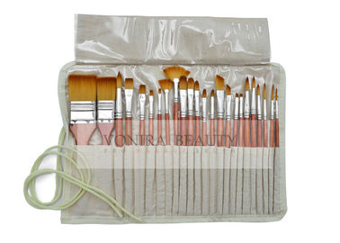School Artists Body Paint Brushes Set Wood Watercolor Brushes Set with Pencil Case