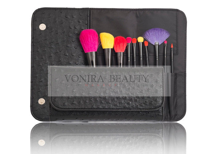 Colorful Mini Makeup Brush Travel Set Magnetic Case Synthetic