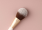 Vonira Beauty Studio Makeup Flat Powder Brush With Golden Aluminum Ferrule Birch Wooden Handle