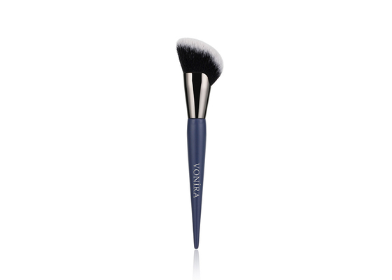 Custom Private Label Face Contour Powder Makeup Brushes Soft Synthetic Hair With Wood Handle