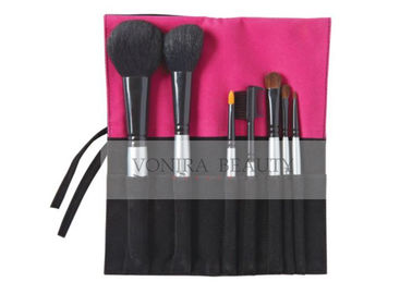 7 PCS Daily Use Cosmetic Brush Set With Black , Pink Cloth Case