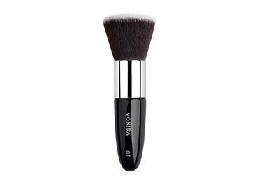 Private Label Luxury Duo Color Flat Kabuki Makeup Brush With Short Black Handle