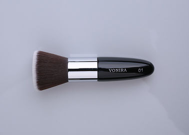 Private Label Luxury Duo Color Kabuki Makeup Brush with Short Black Handle for Foundation Application