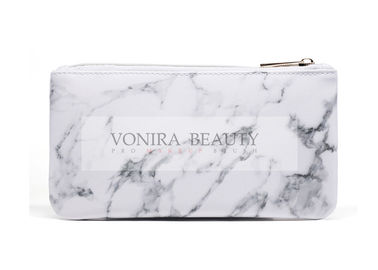 High end Quality PU Leather Makeup Brush Bag Case with Marble Look