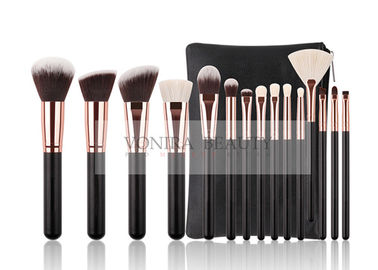 High End Professianal Synthetic Hair Makeup Brushes Black Handle