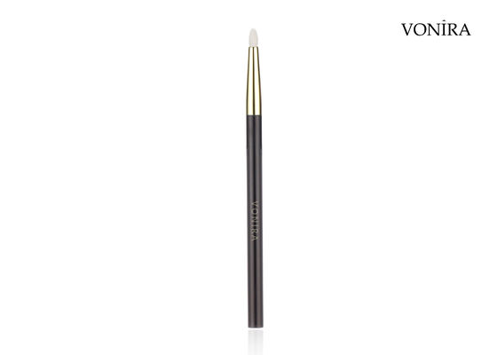 Vonira Custom Wholesales Natural White Goat Hair Flat Dark Brown Handle Eye Pencil Makeup Brush