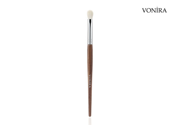 Vonira Custom Wholesale Natural White Goat Hair Brown Ebony Handle Makeup Eye Lid Blending Brush