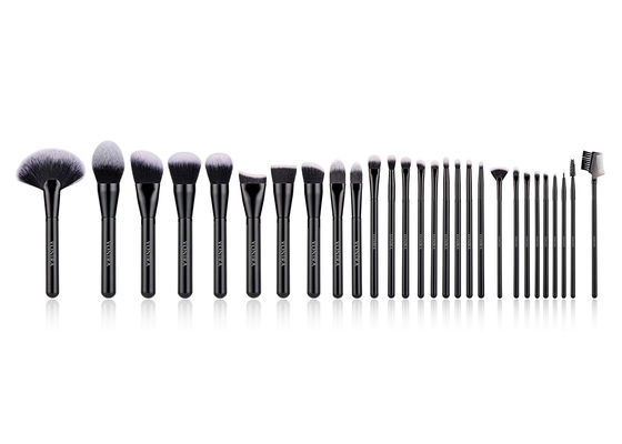 Vonira Luxury 28PCS Professional Makeup Brushes Set Synthetic Private Label Logo Custom Cosmetic Black Make Up Brush Kit
