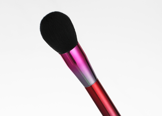 Metallic Red Gradient Makeup Powder Brush Black BASF Synthetic Vegan Fibre