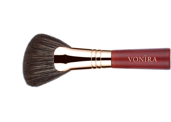 Vonira Beauty Large Angled Fan Brush Bronzer Fan Brush Makeup Cheek Blush Brush Sheering Cosmetic Brush Tool