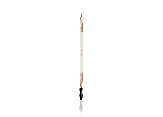 Vonira Beauty Dual Eyeliner Mascara Makeup Brush Double Ended With Aluminum Ferrule Birch Wooden Handle