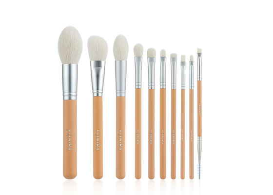 Vonira Beauty Custom Nude Pink Color Basic 10 Pieces Makeup Brushes Collection Set de Brochas de Maquillaje Profesional