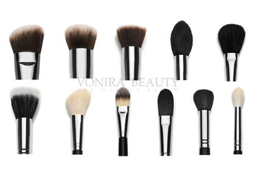 Professional  Private Label Makeup Brushes With Silver Copper Ferrule 35 pcs