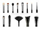 Professional  Private Label Makeup Brushes With Silver Copper Ferrule 35 pcs