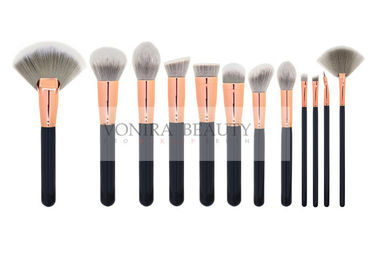 Professional Affodable Cheap Synthetic Makeup Brushes With Rosy Color Ferrule