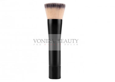 Foundation Individual Makeup Brushes Flat Top Kabuki With Dual Color Vegan Taklon