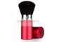 Travel Type Red Retractable Individual Makeup Brushes Natural Hair