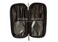 Portable Makeup Brush Bag Cosmetic Holder Multi-function Handbag with Inner Bag for Travel & Home,Black