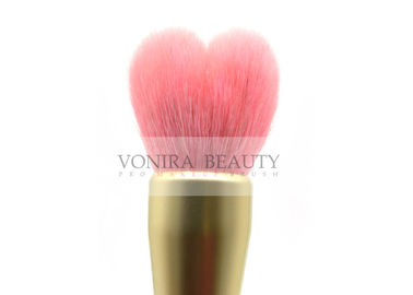 Cute Pink Heart Shape Powder / Blush Makeup Brush With Nature Goat Hair