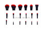 Synthetic Hair 18 Piece Private Label Makeup Brushes Duo Fiber Brush Set