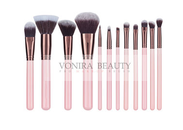 Pink Dual-Toned Nature Fiber All Line Makeup Brush Set With Rosy Gold Ferrule