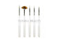 Pearl White Full Line Nail Art Brushes Set With Pure Kolinsky Hair And Nature Wood Hand