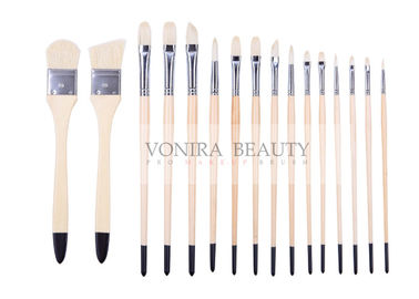 Artist Professional Body Paint Brushes Set With Carrying Case 16Pcs Watercolor Oil Acrylic Painting Brushes