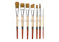 7Pcs Golden Taklon Art Body Paint Brushes Watercolor Acrylic Oil Paint Brushes