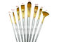 15 Synthetic Short Handle Art Body Paint Brushes for Acrylic , Oil  Gouache  & Face Painting