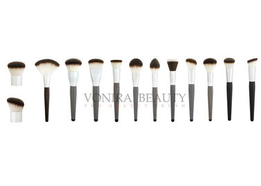 Three Tone Synthetic Makeup Brushes Set With High Performance Vegan Taklon