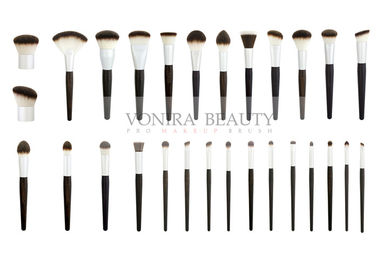 Three Tone Synthetic Makeup Brushes Set With High Performance Vegan Taklon