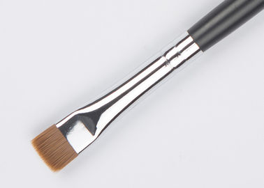 High Quality Small Makeup Flat Definer Brush With Matte Black Wood Handle