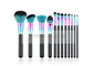 12 Piece Colorful Synthetic Makeup Brushes For Everyday Use And Professional