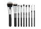 High end Synthetic Hair Black Handle Mass Level Makeup Brushes Set 9pcs