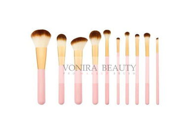 10 Pcs Durable Soft Synthetic Makeup Brushes , Basic Makeup Brushes Smoothest Hair Finish