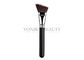 Durable Black Color Private Lable Makeup Brushes , Angled Buffing Sculpting Brush