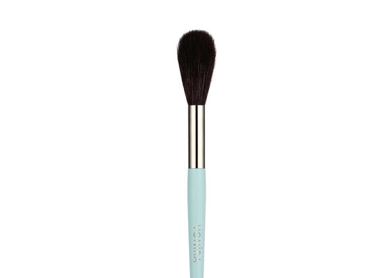 Vonira Beauty Long Tapered Blending Blusher Highlighter Makeup Powder Brush With Copper Ferrule Natural Goat Hair