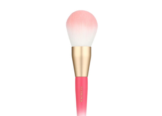 Vonira Beauty Luxury Pro Series Large Powder Brush With Gradient Color Wooden Handle Gold Ferrule