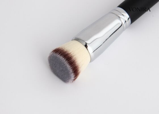 Vonira Beauty Luxury Flat Top Kabuki Makeup Foundation Brush With Silver Copper Ferrule Wooden Handles