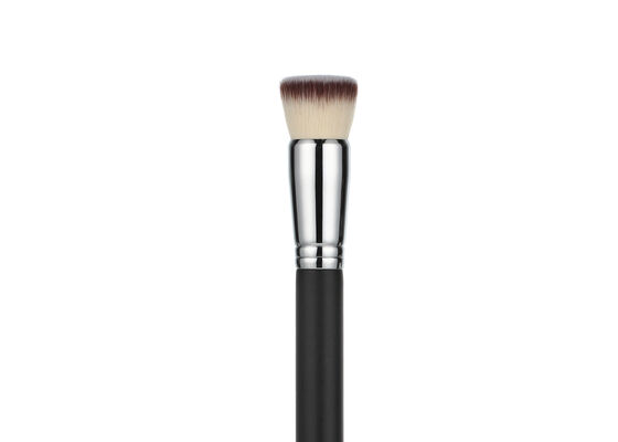 Vonira Beauty Luxury Flat Top Kabuki Makeup Foundation Brush With Silver Copper Ferrule Wooden Handles