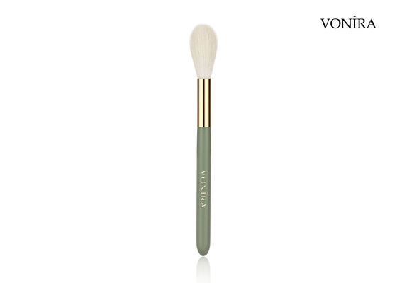 Vonira Custom Wholesales Natural White Goat Hair Makeup Long Blending Powder Brush with Private Label Service