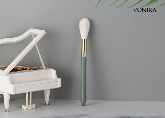 Vonira Custom Wholesales Natural White Goat Hair Makeup Long Blending Powder Brush with Private Label Service