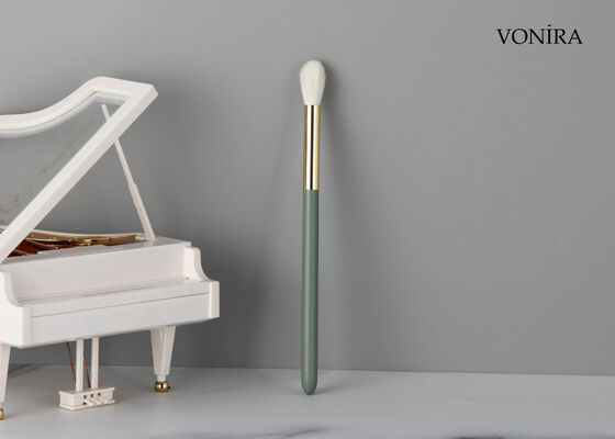 Vonira Custom Wholesales Natural White Goat Hair Fluffy Round Eye Blending Brush with Private Label Service