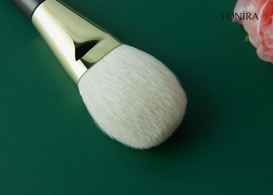 Vonira Custom Wholesales Natural White Goat Hair Flat Dark Brown Handle Small Detail Eye Blending Makeup Brush