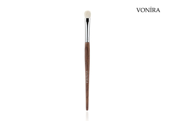 Vonira Custom Wholesale Natural White Goat Hair Brown Ebony Handle Makeup Eye Shading Brush