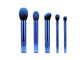5 Pieces Synthetic Makeup Brushes With Forestry Wood Handle