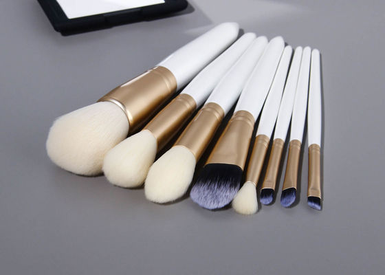 Vonira White Pearl 8pcs Synthetic Fiber Mass Level Makeup Brushes