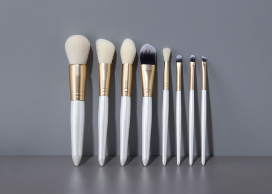 Vonira White Pearl 8pcs Synthetic Fiber Mass Level Makeup Brushes