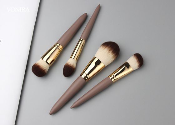 Vonira Beauty 19 Pieces Synthetic Makeup Brushes With Matte Wood Handle